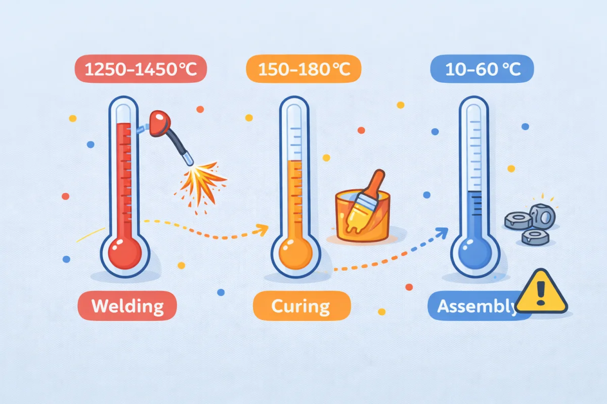 Industrial Temperature Ranges for Manufacturing and Materials